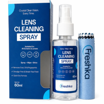 Freshka Lens Cleaning Spray With Microfiber Cloth Combo
